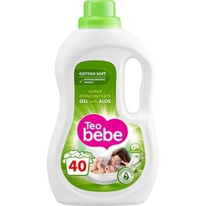 Detergent lichid TEO BEBE Cotton Soft Aloe, 2.2l, 40 spalari