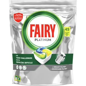 Detergent pentru masina de spalat vase FAIRY Platinum All in One, 45 capsule