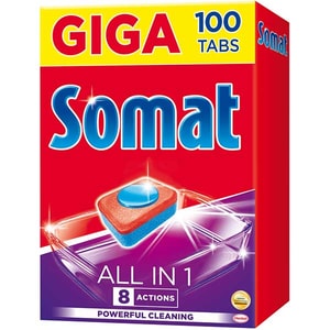 Detergent pentru masina de spalat vase SOMAT All In One, 100 tablete