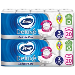 Pachet hartie igienica ZEWA Deluxe Delicate Care, 3 straturi, 2 x 20 role