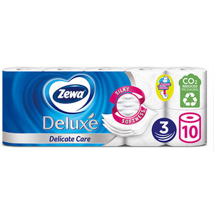 Hartie igienica ZEWA Deluxe Delicate Care, 3 straturi, 10 role