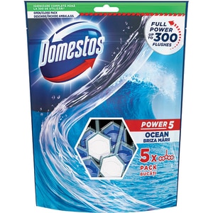 Odorizant Toaleta DOMESTOS Power 5 Maxi Pack Ocean 5x55g