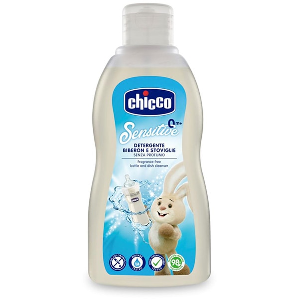 Detergent pentru biberoane si vesela bebelusului CHICCO Sensitive, 300ml