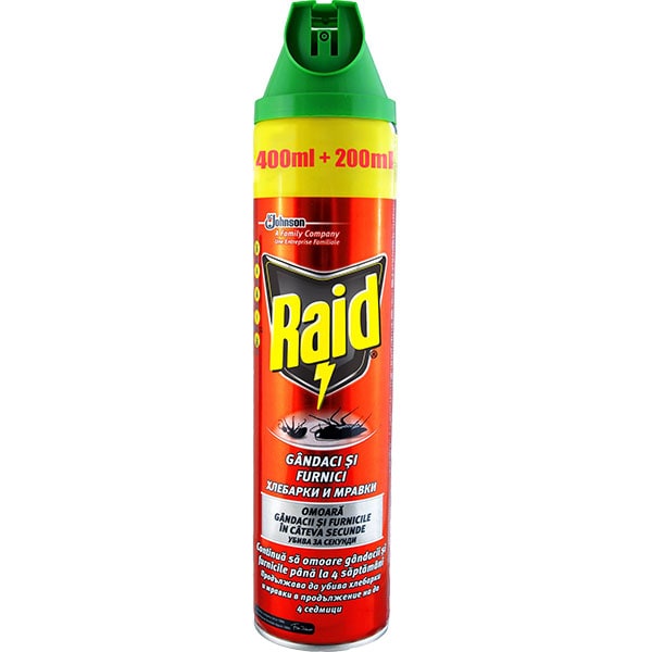 Spray anti-gandaci si furnici RAID, 600ml 