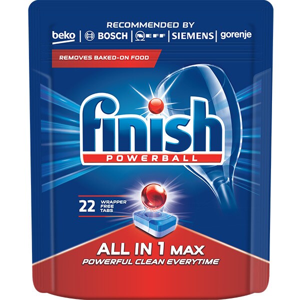 Detergent pentru masina de spalat vase FINISH All in 1 Max, 22 tablete