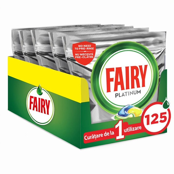 Detergent pentru masina de spalat vase FAIRY Platinum, 125 capsule