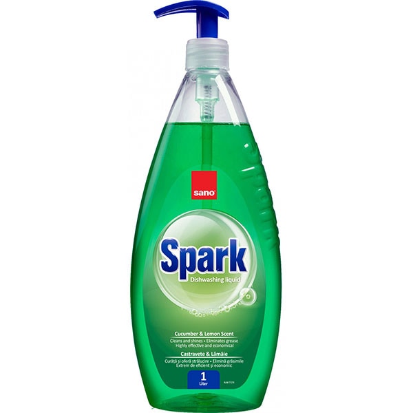 Detergent de vase SANO Spark castravete, 1 l