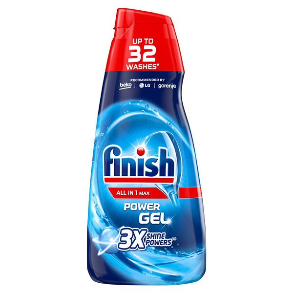 Detergent Vase Gel Pentru Masina De Spalat Vase Finish Gel All In One Max Regular 650ml