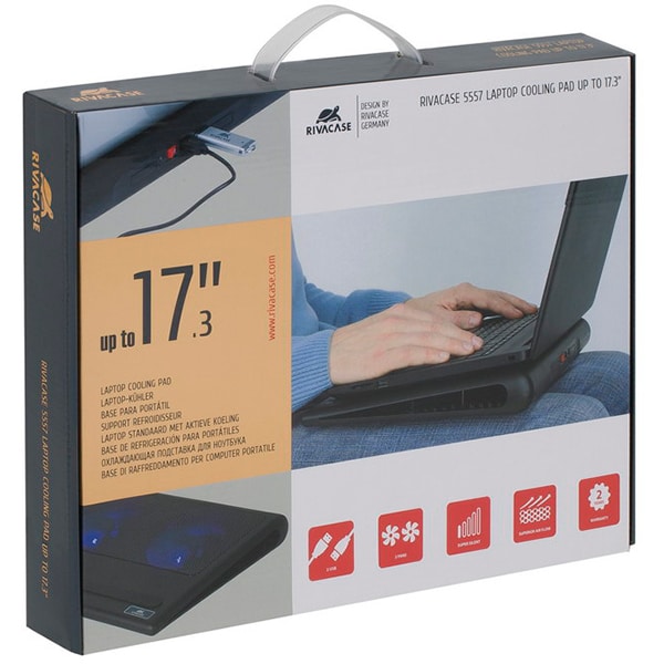 Cooler laptop RIVACASE 5557, 17.3", negru