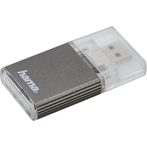 Cititor de carduri HAMA 124024, USB 3.0, SD UHS-II, gri