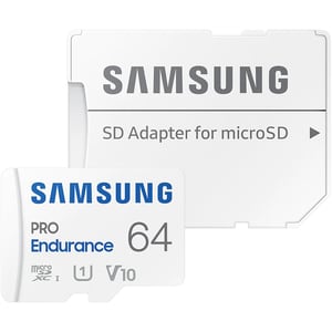 Card de memorie SAMSUNG PRO Endurance, microSDXC, 64GB, 100MB/s, clasa 10/U1/V10, UHS-I, adaptor