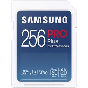 Card de memorie SAMSUNG PRO Plus, SDXC, 256GB, 160MB/s, clasa 10/U3/V30, UHS-I