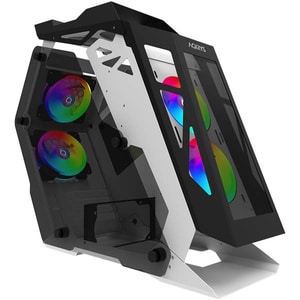 Carcasa PC AQIRYS Saiph White, USB 3.0, Fara sursa, iluminare ARGB, alb