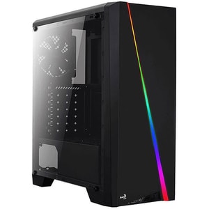 Carcasa PC AEROCOOL Cylon, USB 3.0, Fara sursa, RGB, negru