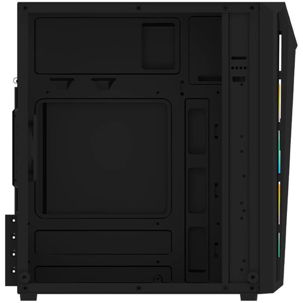 Carcasa PC AQIRYS Bellatrix Pro, USB 3.0, Fara sursa, iluminare RGB, negru