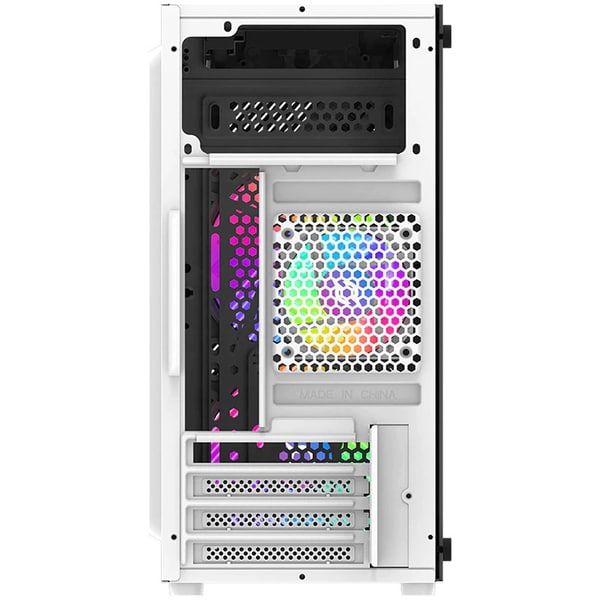 Carcasa PC AQIRYS Bellatrix Pro, USB 3.0, Fara sursa, iluminare RGB, alb