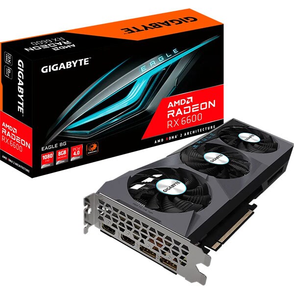 Placa video GIGABYTE Radeon RX 6600 EAGLE, 8GB, GDDR6, 128bit, R66EAGLE-8G