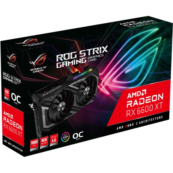 Placa video ASUS ROG Strix AMD Radeon RX 6600 XT, 8GB GDDR6, 128 bit