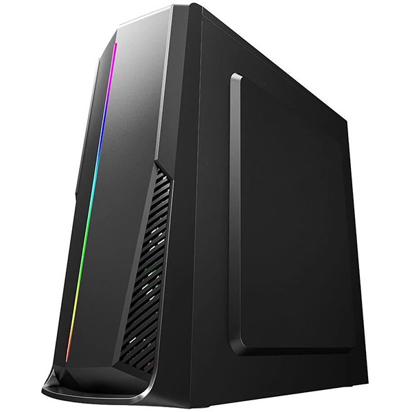 Carcasa PC INAZA Shield, USB 3.0, fara sursa, iluminare RGB, negru