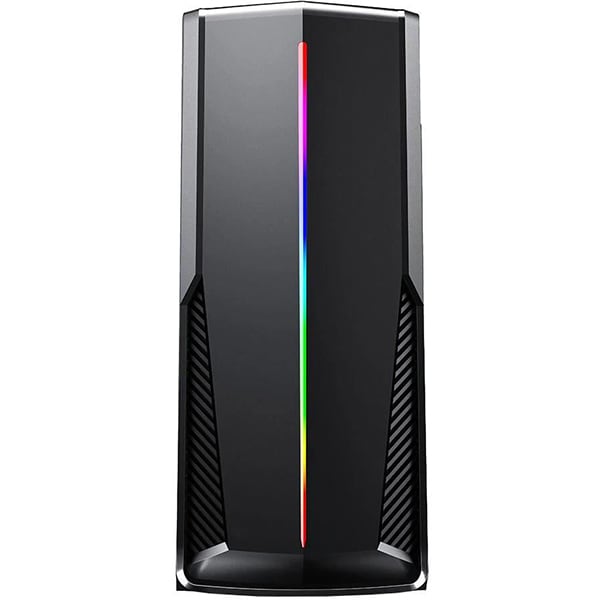 Carcasa PC INAZA Shield, USB 3.0, fara sursa, iluminare RGB, negru