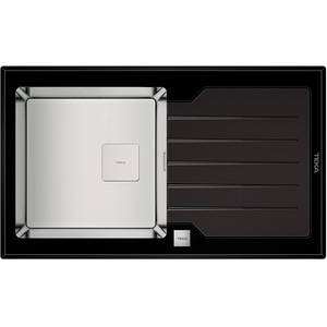 Chiuveta bucatarie TEKA Diamond RS15 1B 1D 86 BLACK, 1 cuva, picurator reversibil, inox, negru