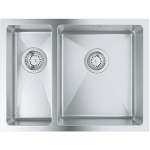 Chiuveta bucatarie GROHE 31576SD1, 1 1/2 cuve, inox, argintiu