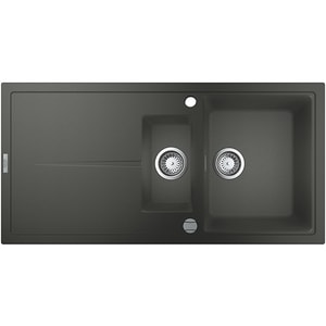 Chiuveta bucatarie GROHE K400 31642AT0, 1 1/2 cuve, picurator reversibil, compozit quartz, antracit