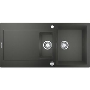 Chiuveta bucatarie GROHE K500 31646AT0, 1 1/2 cuve, picurator reversibil, compozit quartz, antracit