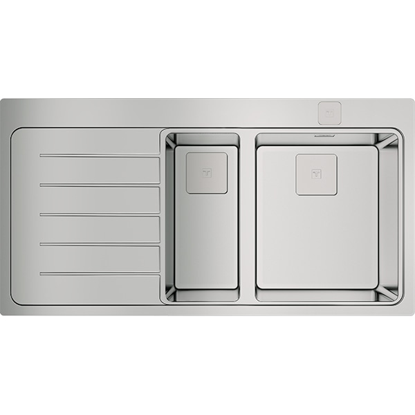 Chiuveta bucatarie TEKA Zenit RS 15 1 1/2B 1D L, 1 cuva 1/2, picurator stanga, inox, argintiu