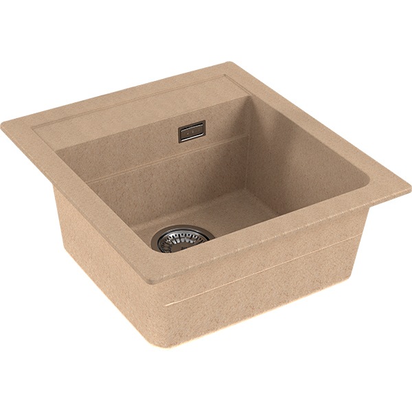 Pachet chiuveta ALVEUS ATROX 20, 1 cuva, compozit granit + baterie GM 240, bej 