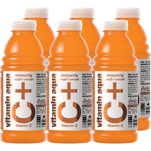 Apa cu vitamine C+ VITAMIN AQUA Pineapple&Passionfruit bax 0.6L x 6 sticle