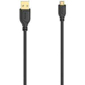 Cablu date HAMA 200610, USB-A - MicroUSB, 0.75m, negru