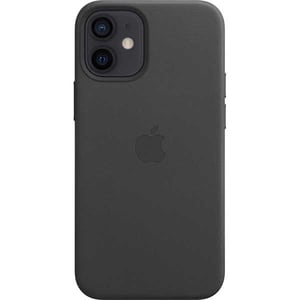 Husa telefon APPLE cu MagSafe pentru iPhone 12 mini, MHKA3ZM/A, piele naturala, Black