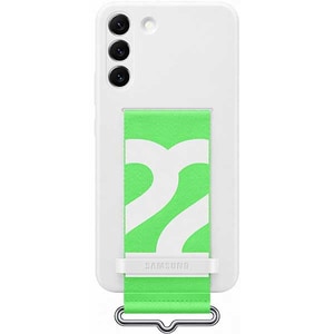 Husa telefon SAMSUNG Silicon Cover Strap pentru Galaxy S22 Plus, EF-GS906TWEGWW, White
