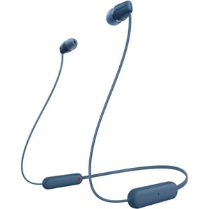 Casti SONY WI-C100L, Bluetooth, In-ear, Microfon, albastru