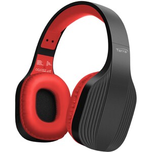 Casti PROMATE Terra, Bluetooth, On-ear, Microfon, rosu-negru