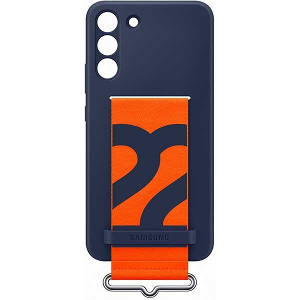 Husa telefon SAMSUNG Silicon Cover Strap pentru Galaxy S22 Plus, EF-GS906TNEGWW, Navy