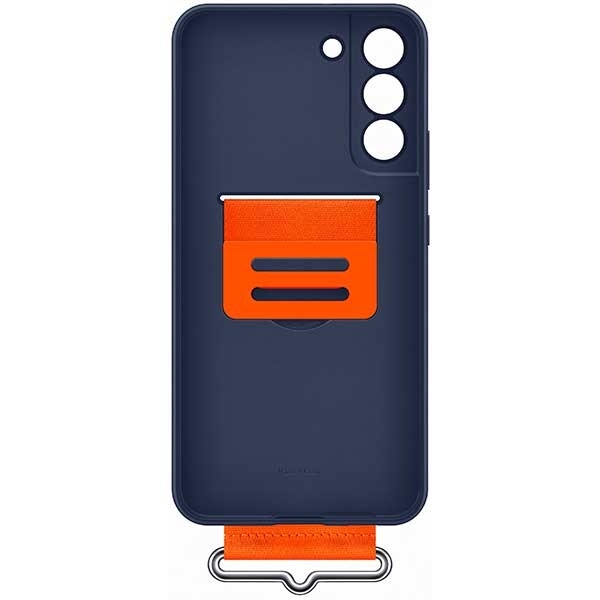 Husa telefon SAMSUNG Silicon Cover Strap pentru Galaxy S22 Plus, EF-GS906TNEGWW, Navy