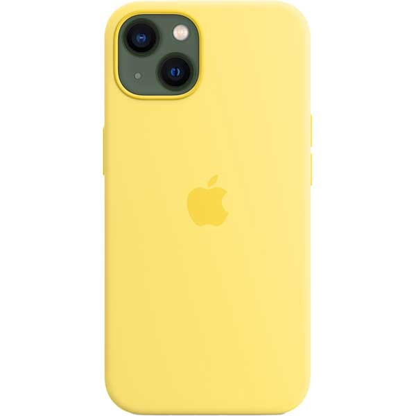 Husa telefon APPLE Silicone Case cu MagSafe pentru iPhone 13, MN623ZM/A, Lemon Zest