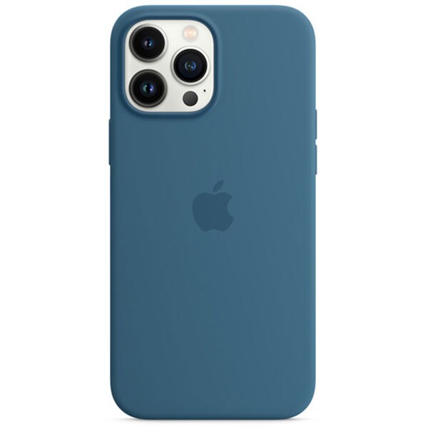 Husa telefon APPLE Silicone Case cu MagSafe pentru iPhone 13 Pro Max, MM2Q3ZM/A, Blue Jay
