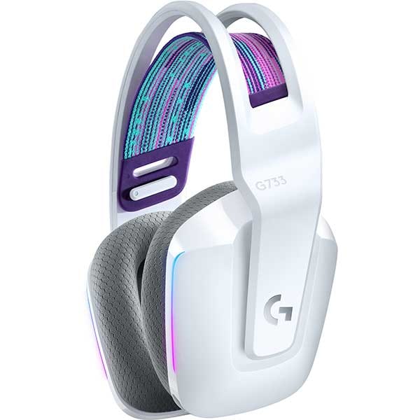 Casti Gaming Wireless LOGITECH G733 LIGHTSPEED RGB, 7.1 surround, multiplatforma, alb