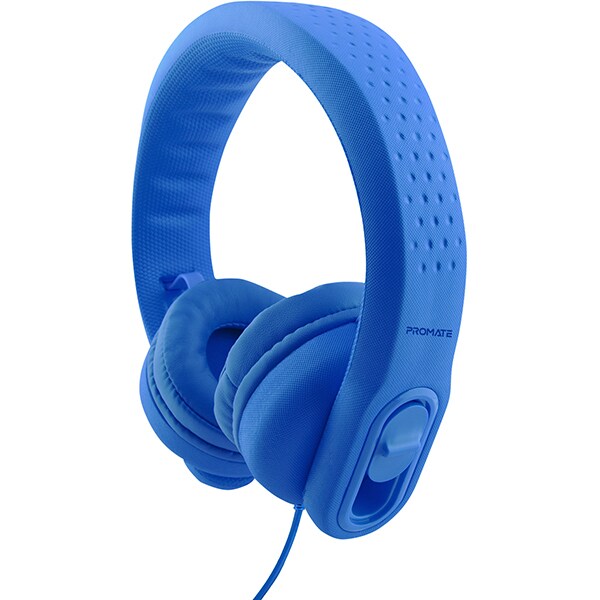 Casti pentru copii PROMATE Flexure-2, Cu fir, On-Ear, Microfon, albastru