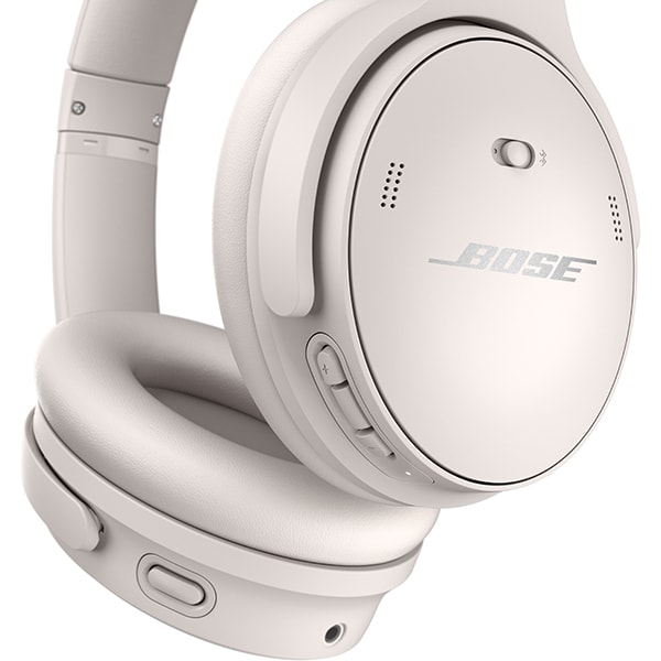 Casti BOSE QuietComfort 45, Bluetooth, On-Ear, Microfon, Noise Cancelling, White Smoke
