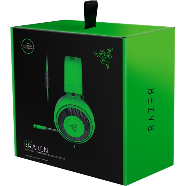 Casti Gaming RAZER Kraken Green 2019, stereo, 3.5mm, verde