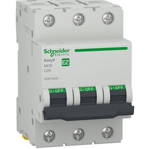 Siguranta automata modulara SCHNEIDER EZ9F32320, 3P, 20A, curba C