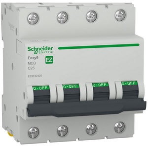 Siguranta automata modulara SCHNEIDER EZ9F32425, 4P, 25A, curba C