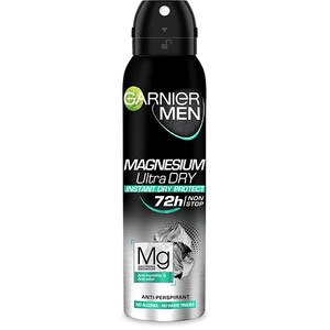 Deodorant antiperspirant spray GARNIER Men Mineral Magnesium Ultra Dry, 150ml