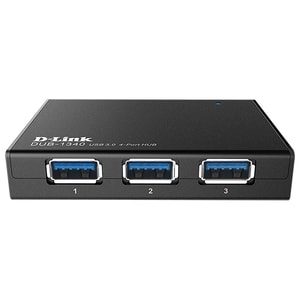 Hub USB D-LINK DUB-1340, USB 3.0, negru