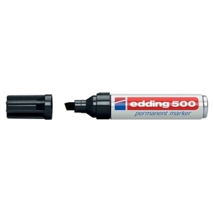 Marker permanent EDDING 500, corp aluminiu, 2-7 mm, negru