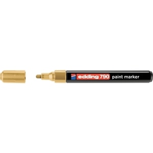 Marker permanent cu vopsea EDDING 790, 2-3 mm, auriu